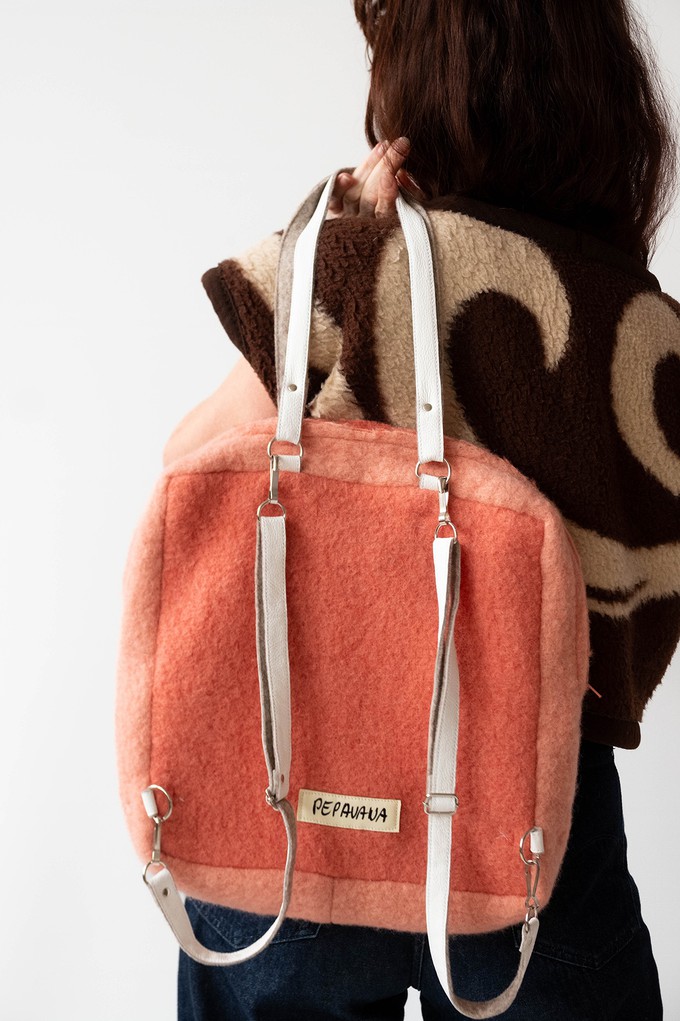 Blankie Rucksack Two Tones Coral from Pepavana