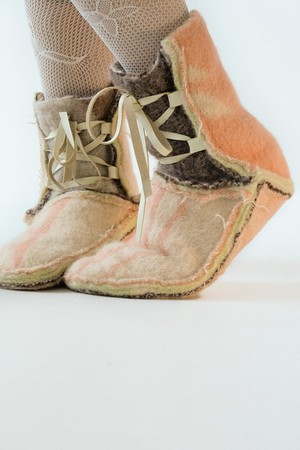 Slipper Boots Creamy Pink from Pepavana