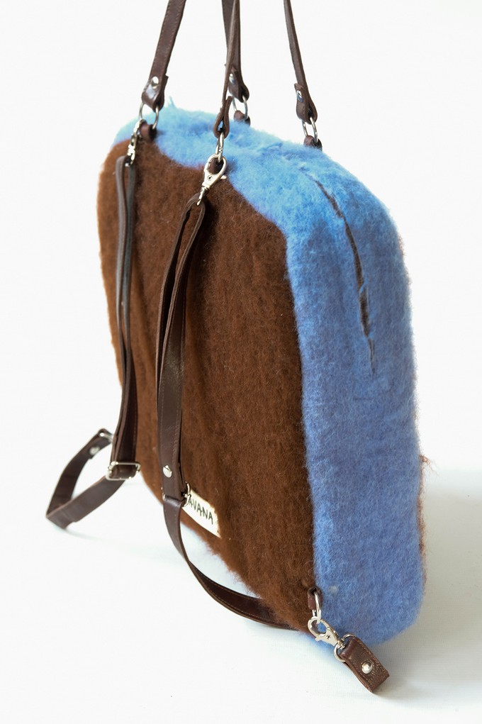 Blankie Rucksack in Brown and Blue from Pepavana