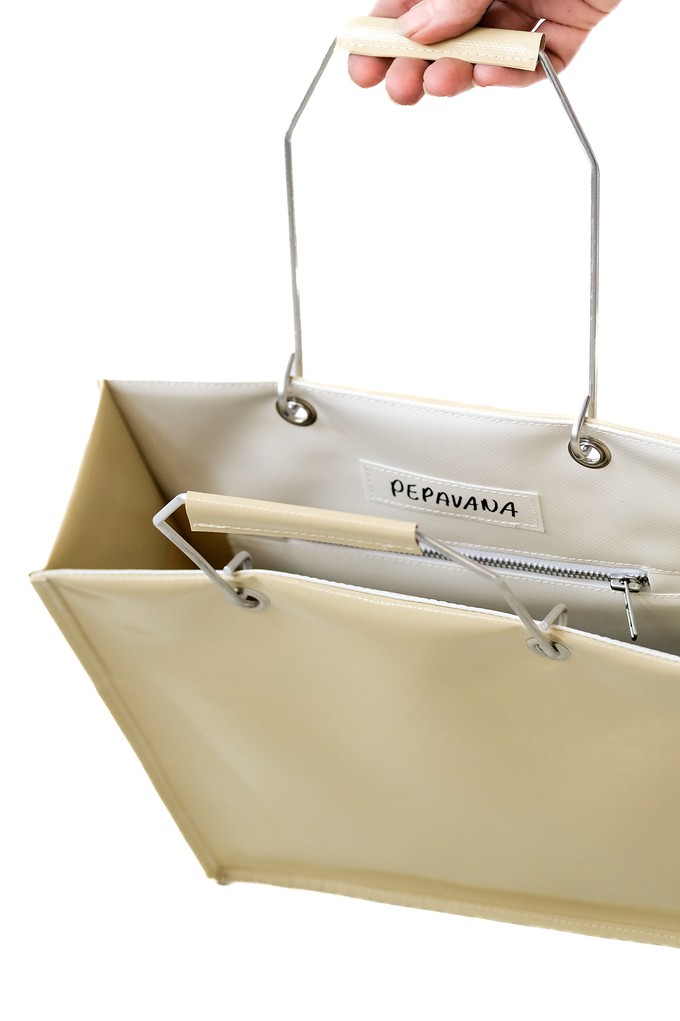 Beige Retro shopper Bag from Pepavana