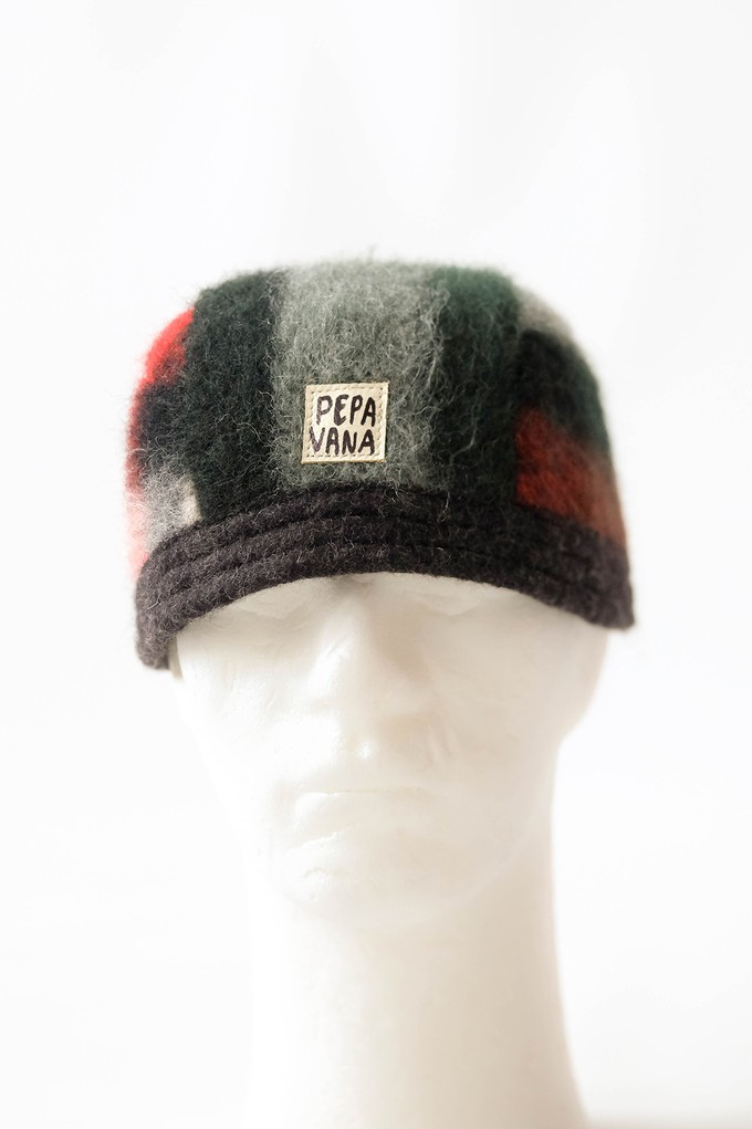 Dock Worker Beanie | Red & Green Checks from Pepavana