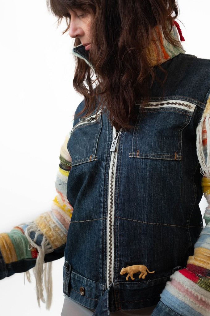 Restyled Jeans Jacket G-Star | rainbow sleeves from Pepavana