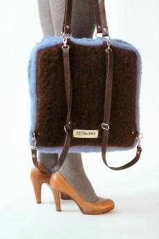 Blankie Rucksack in Brown and Blue via Pepavana