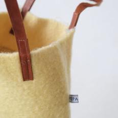 Soft Mini Shopper Bag Yellow via Pepavana
