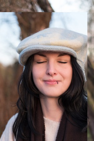 Girly Flat Hat | blue checkers from Pepavana