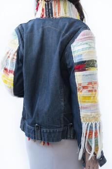 Restyled Jeans Jacket G-Star | rainbow sleeves via Pepavana