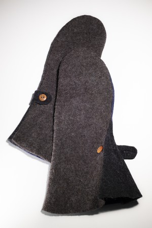 Long  Mittens | motorcycle style in six wool felt blends from Pepavana