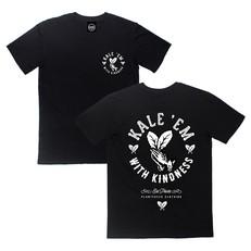 Kale 'Em With Kindness - Black T-Shirt via Plant Faced Clothing