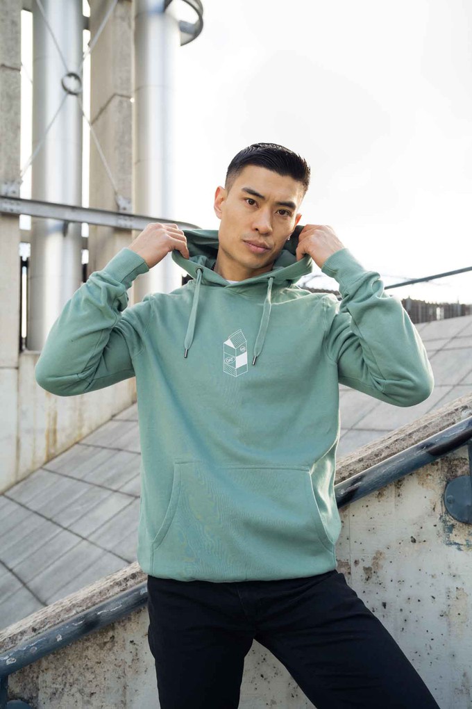 Oat Is The Goat Organic Hoodie - Sage Green from Plant Faced Clothing