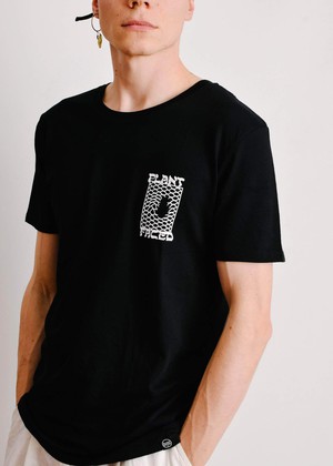 Make The Connection Double Tee - Black from Plant Faced Clothing