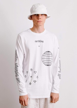 Earthling Long Sleeve - White from Plant Faced Clothing