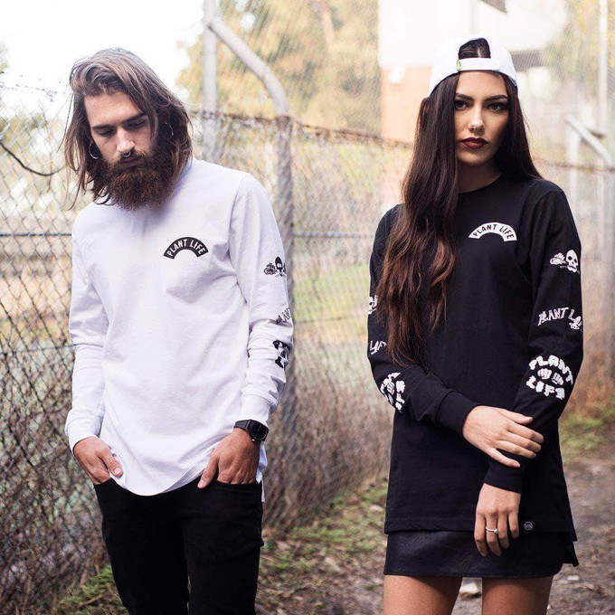 Plant Life Long Sleeve - White from Plant Faced Clothing