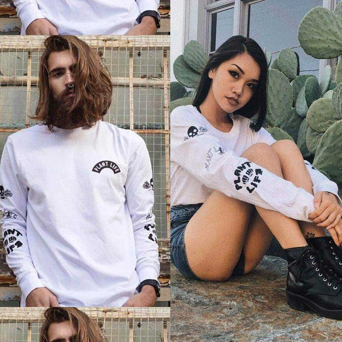 Plant Life Long Sleeve - White from Plant Faced Clothing