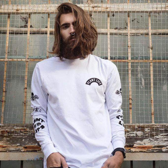 Plant Life Long Sleeve - White from Plant Faced Clothing