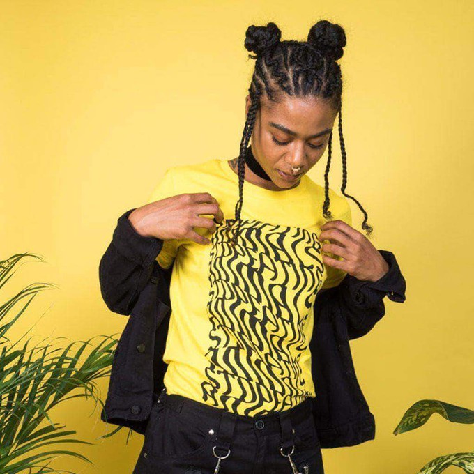 Illusions Tee - Stop Eating Animals - Cyber Yellow from Plant Faced Clothing