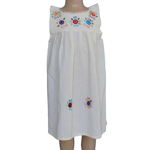 Girls Dress Daisy's cream 8 - Age 2-3 years - Fairtrade from Quetzal Artisan