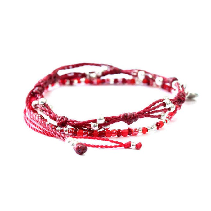 Bracelet Red Smile - 2 strands - Beautiful and Fairtrade from Quetzal Artisan