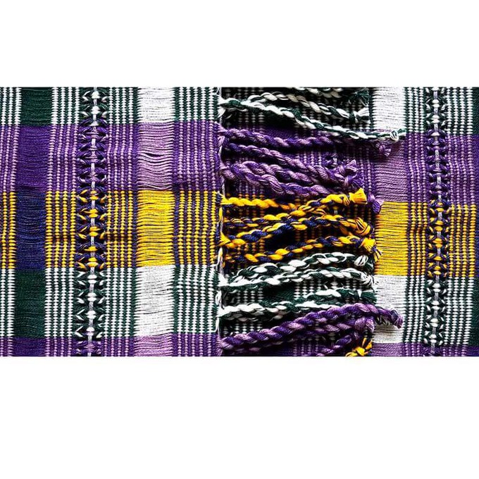 Scarf Purple Yellow - Natural Dyes - Ecofriendly & Fairtrade from Quetzal Artisan