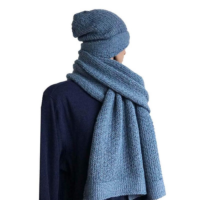Scarf and Hat Sea Foam - For Men - Stylish and Warm from Quetzal Artisan