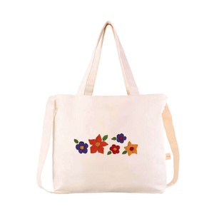 Eco Shopper Wild Flowers - Fairtrade - Tote Bag Ecru Cotton from Quetzal Artisan