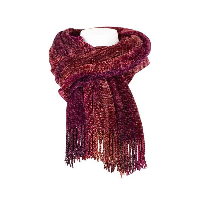 Shawl Raspberry - Organic Bamboo - Elegant and Fairtrade from Quetzal Artisan