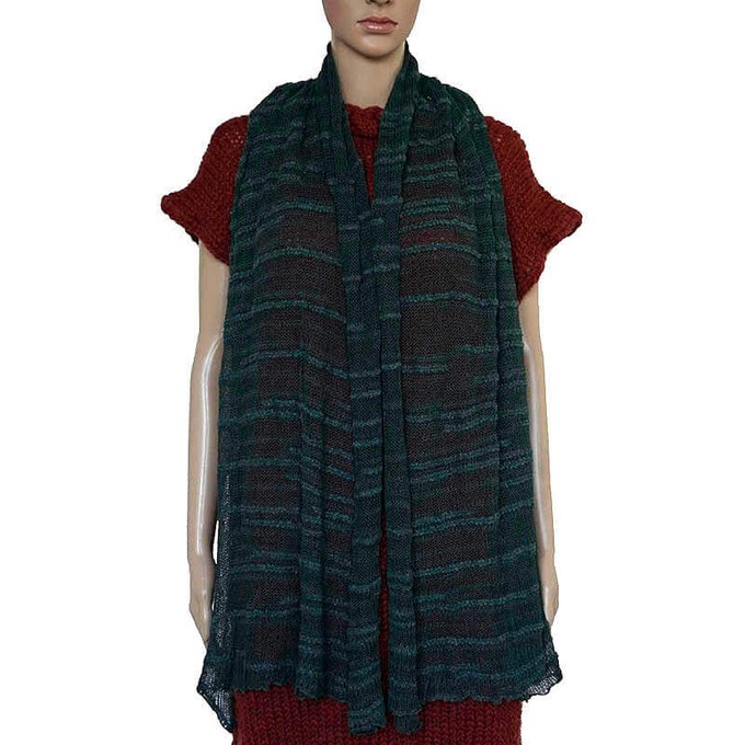 Shawl Blue Ink - Pima Cotton - Lightweight and Fashionable from Quetzal Artisan