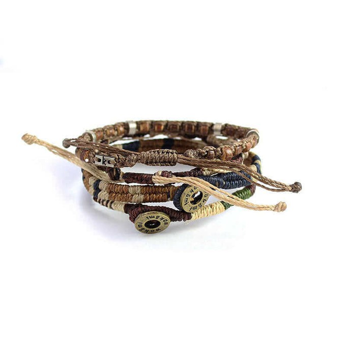 Bracelet Earth Brown - For Men - Handmade and Fairtrade from Quetzal Artisan