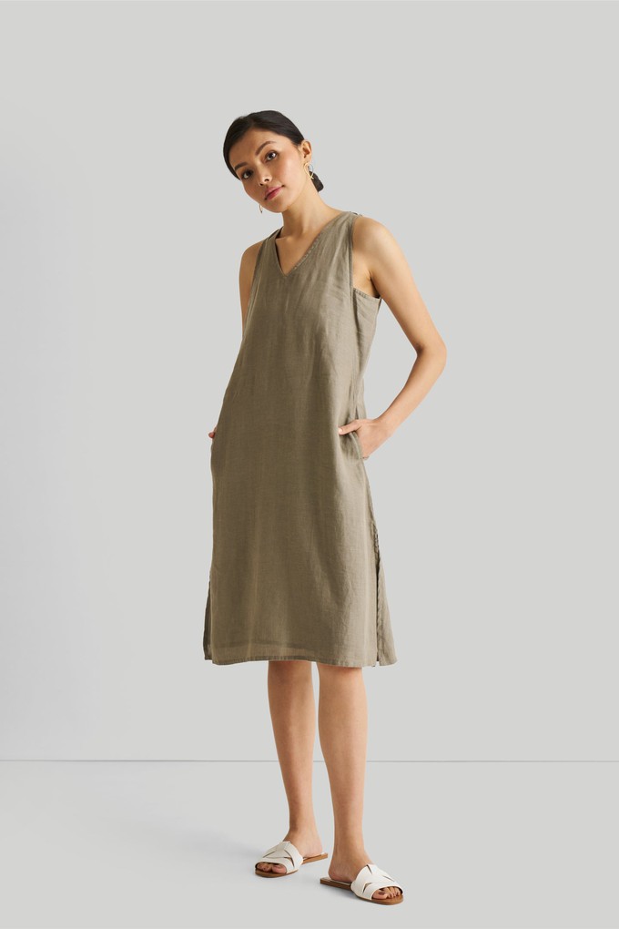 Reading Tea Leaves Dress in Dark Olive from Reistor