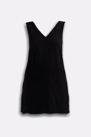 Midnight Muse V-neck Short Dress in Black from Reistor