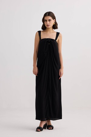 Twilight Twist Strappy Maxi Dress in Black from Reistor