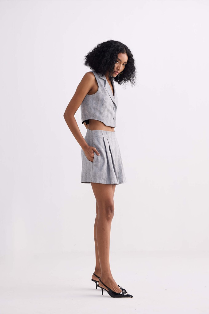 Cotton Tweed Skort in Grey from Reistor