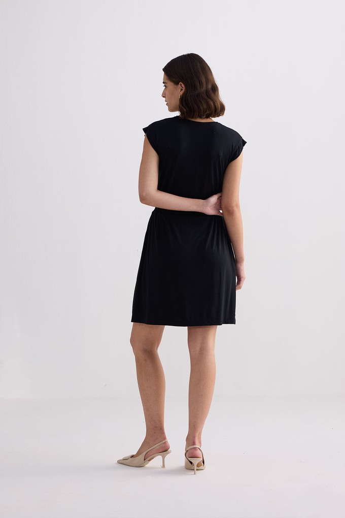 Short Dress With Smocking Side Detail in Black from Reistor