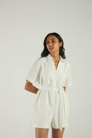 Barefoot in the Park Romper in Off-white from Reistor