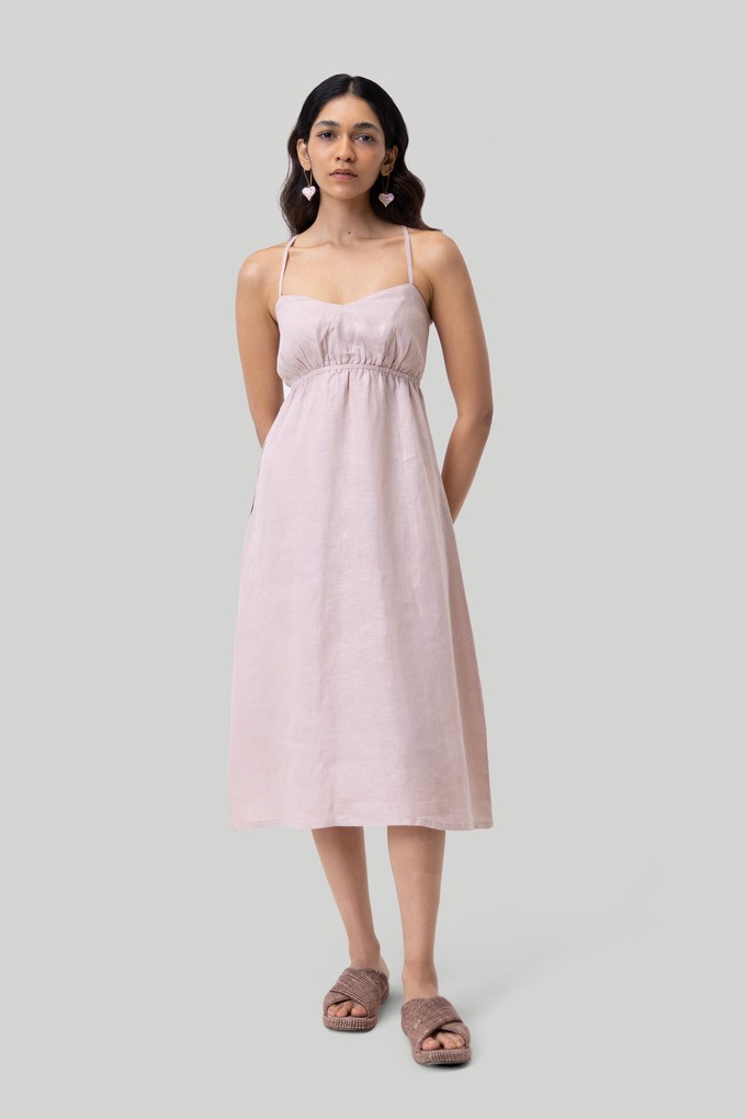 Strappy Midi Camisole Dress in Pink from Reistor