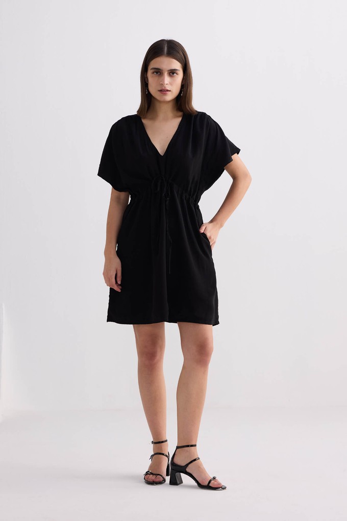 Short gathered Dress in Black from Reistor