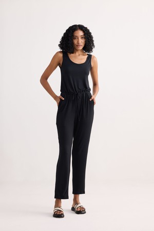 Relaxed Drawstring Jumpsuit in Black from Reistor