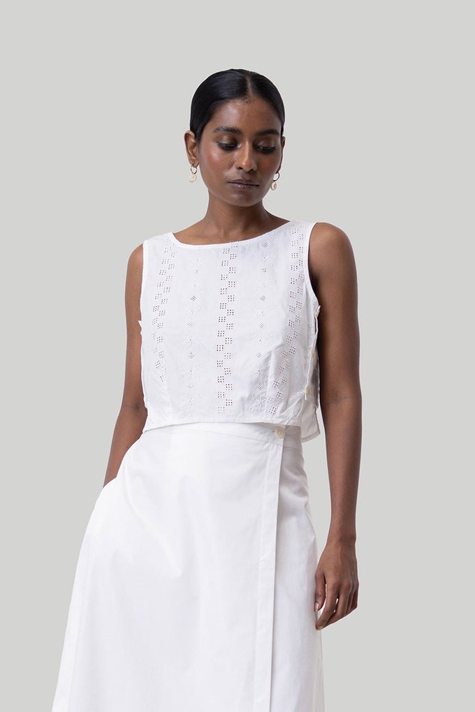 Boxy Crop Top in White from Reistor