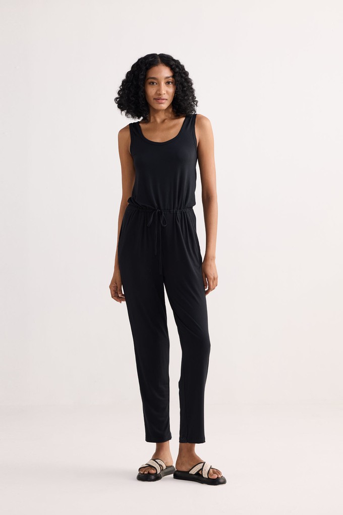 Relaxed Drawstring Jumpsuit in Black from Reistor