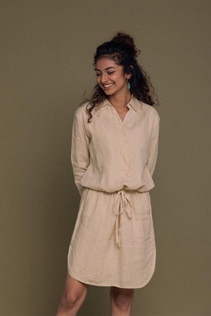 Meet me by the Cliff Dress in Neutral Beige from Reistor