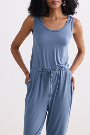 Relaxed Drawstring Jumpsuit in Blue from Reistor