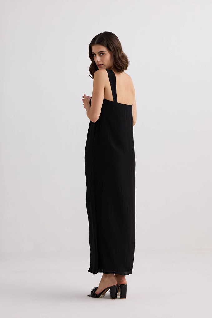 Twilight Twist Strappy Maxi Dress in Black from Reistor