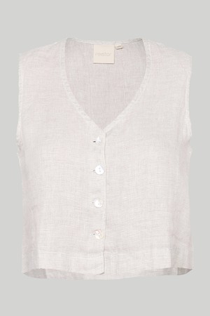 Cropped Vest Top in Ecru from Reistor