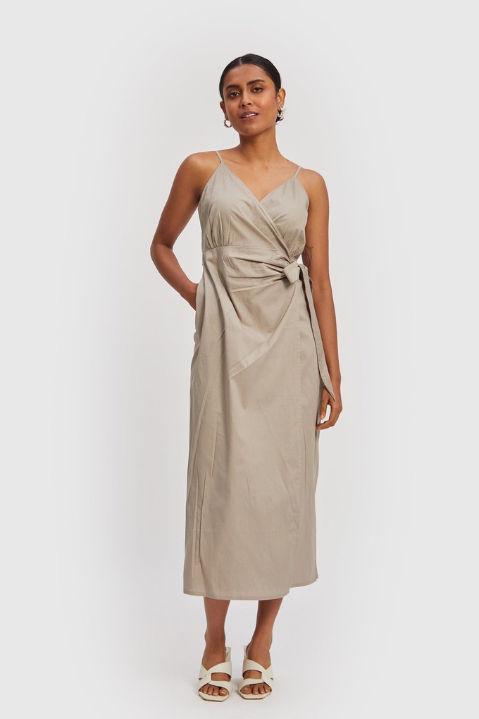 Strappy Wrap Dress in Ecru from Reistor