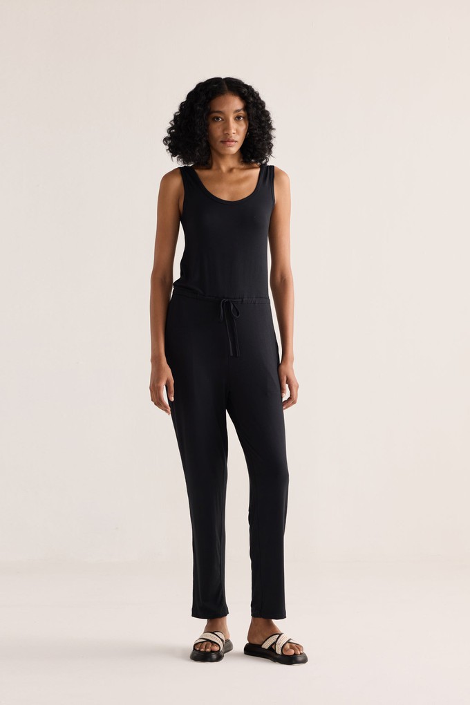 Relaxed Drawstring Jumpsuit in Black from Reistor