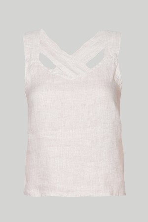 Crossback Tank Top in Linen Checks from Reistor