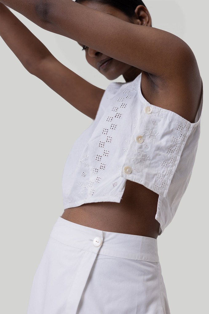 Boxy Crop Top in White from Reistor