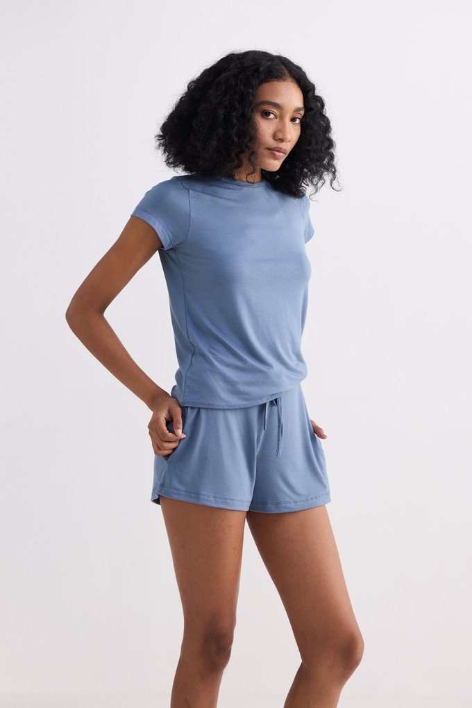 Essential Knit Shorts in Blue from Reistor