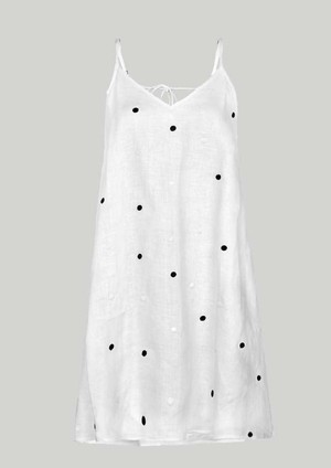 Short Tent Dress in Polka Embroidery from Reistor