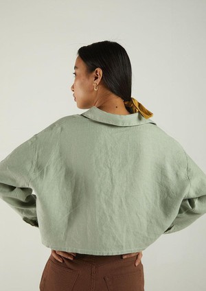 Crop it Like its Hot Shirt in Light Olive from Reistor