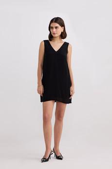 Midnight Muse V-neck Short Dress in Black via Reistor